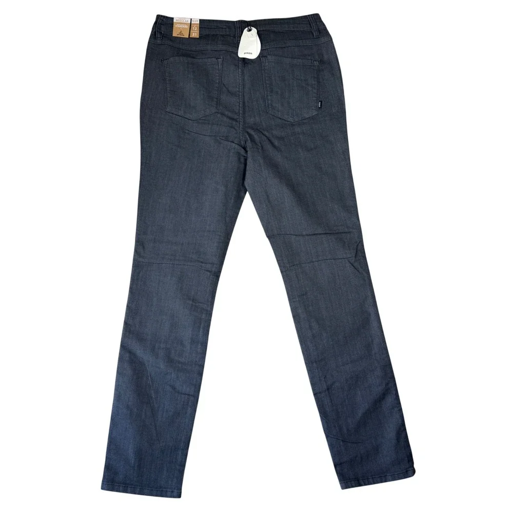 prAna Kayla High Rise Jean 12 Regular Dark Grey Denim Solid 1968371 NWT